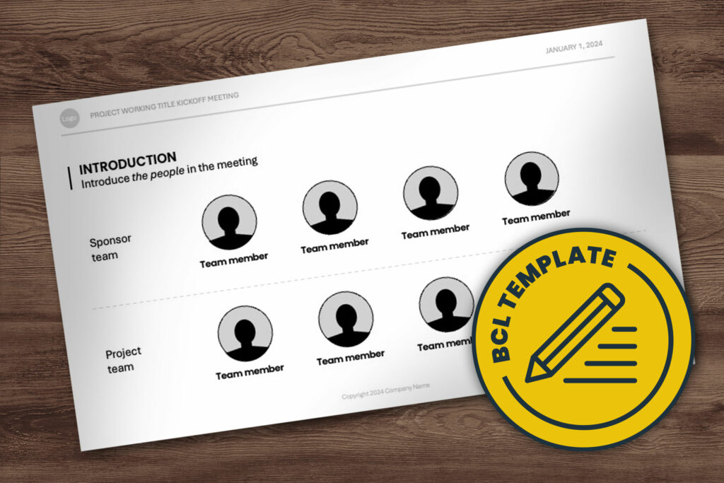 Project kickoff PowerPoint